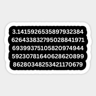 Pi- the first 100 numbers Sticker